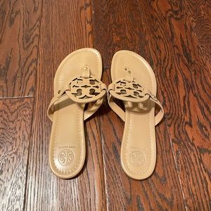 Tory Burch Miller Tan Leather Sandals Size 9